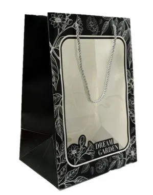 Пакет подарочный 20*15*30см с прозрачным окном Сад мечты  EJ25239